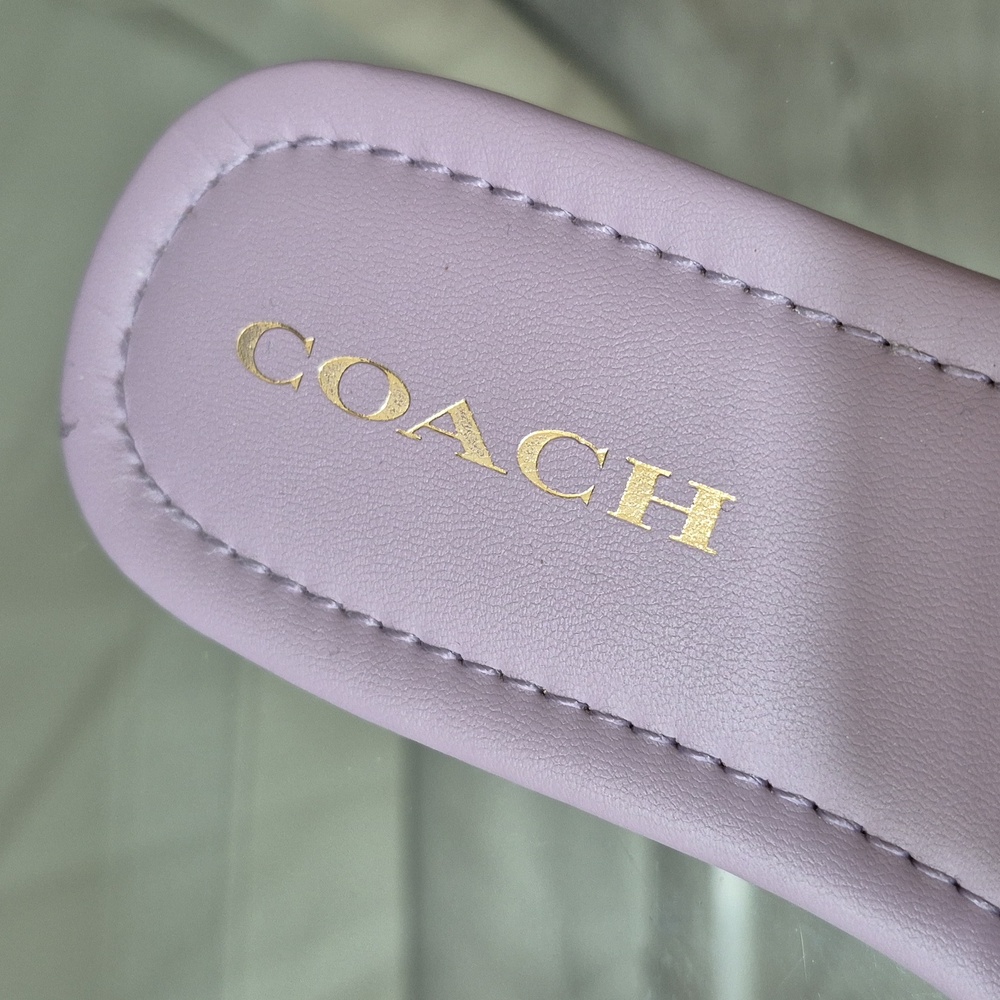 Coach Women's Purple Slide Sandals - Picture 5 of 10